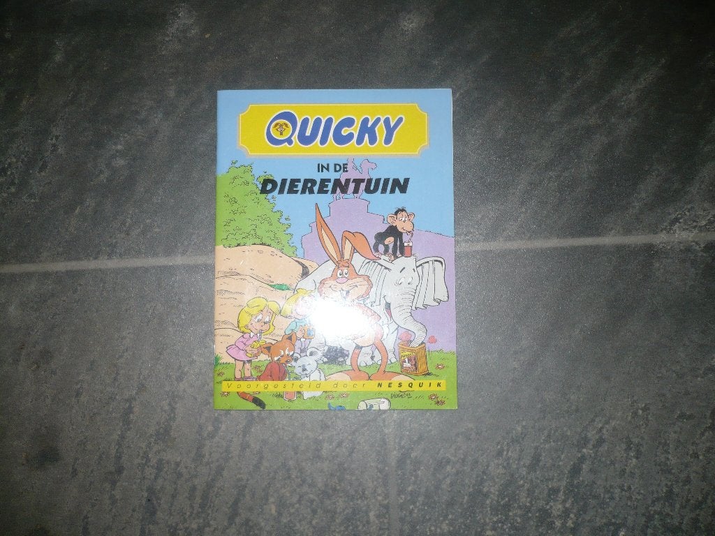 quickey in het dierenrijk reclame strip, Eén stripboek, Ophalen of Verzenden, Zo goed als nieuw