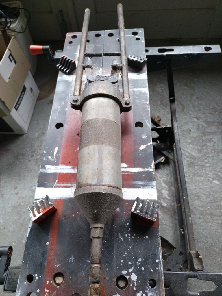 Oude vetspuit / smeerpomp - industrieel gereedschap, Ophalen, Gebruikt