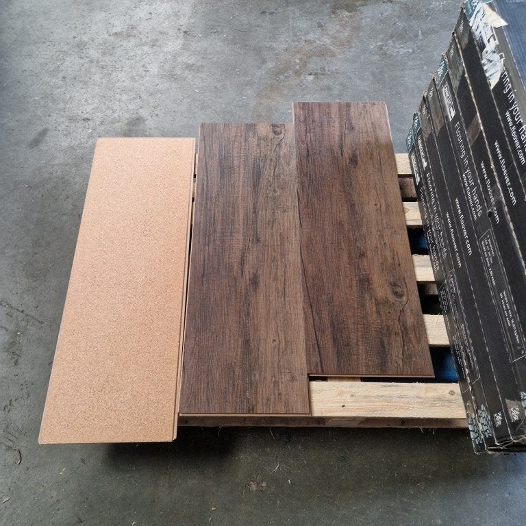 Restpartij 10,9 m2 Klik pvc Floover Rustic Dark CT1705., Ophalen, Bruin, Nieuw, 10 tot 25 m²