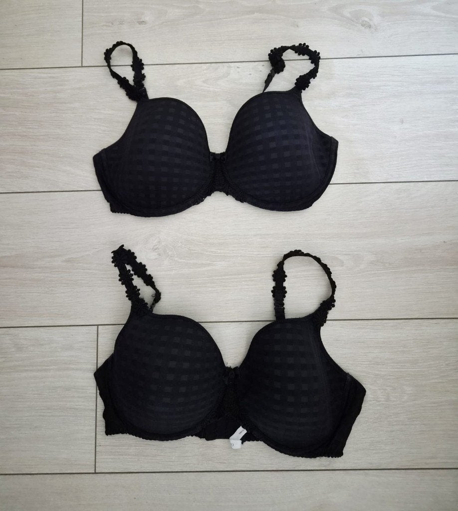 2 Zwarte BH's van Marie Jo Avero maat E75, Kleding | Dames, Ondergoed en Lingerie, Marie Jo, Ophalen of Verzenden, Zwart, BH