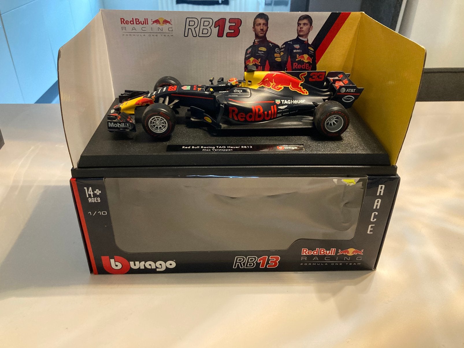 Max Verstappen rb13 1/18, Hobby en Vrije tijd, Modelauto's | 1:18, Ophalen of Verzenden, Nieuw, Auto, Bburago