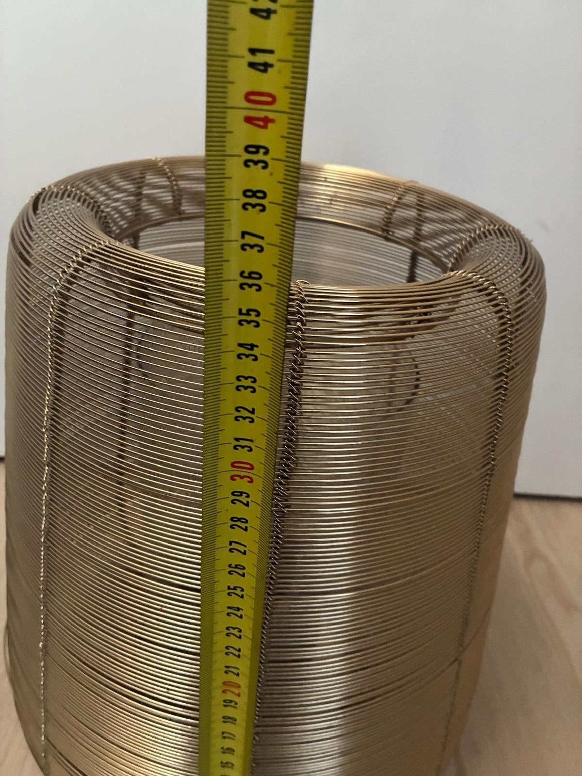 Gouden metalen draadmand/vaas - Modern design, Ophalen, Zo goed als nieuw, Goud, Metaal