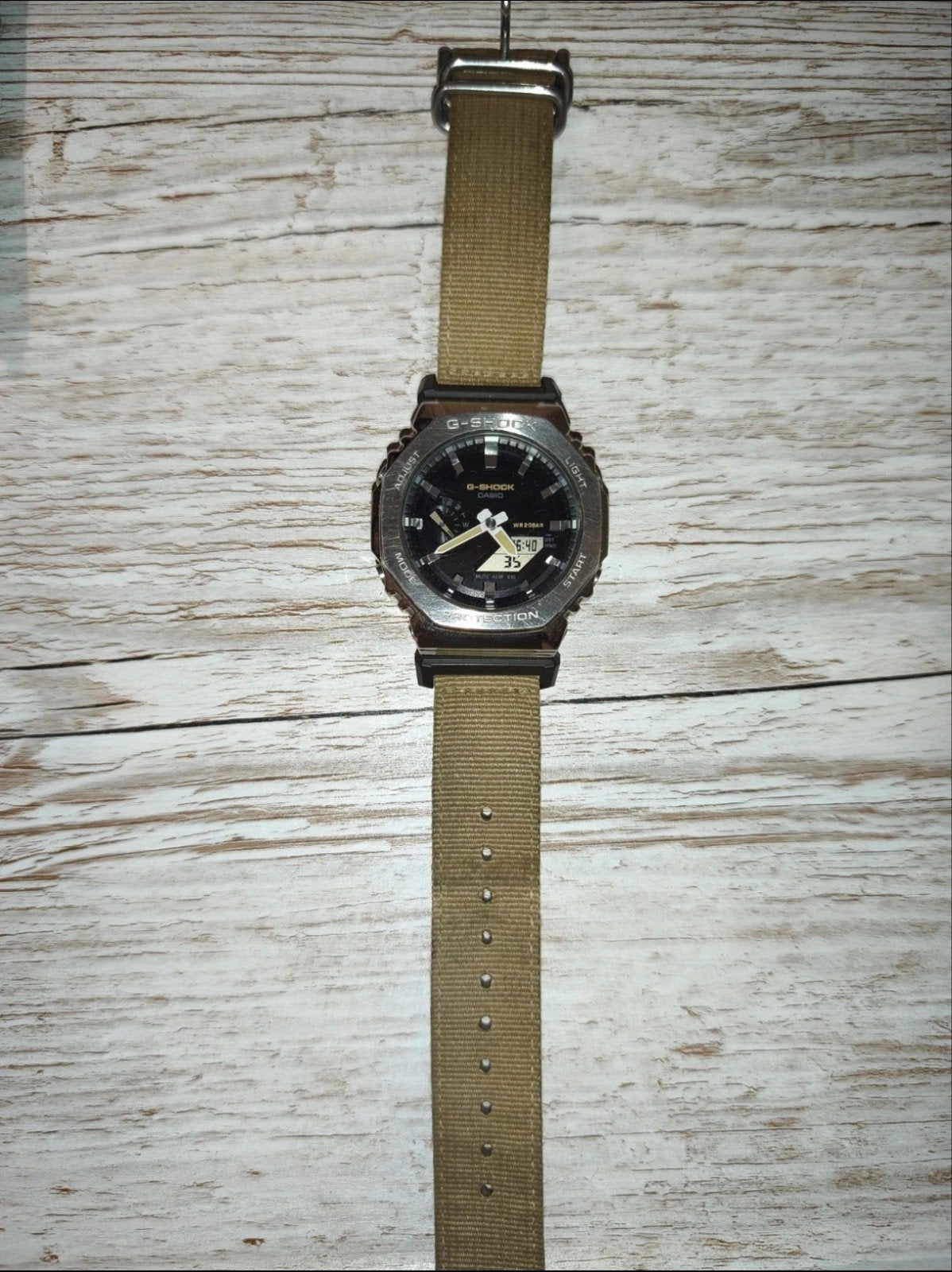 Casio G-Shock GA-2100 met NATO bandje, Casio, Kunststof, Polshorloge, Overige materialen