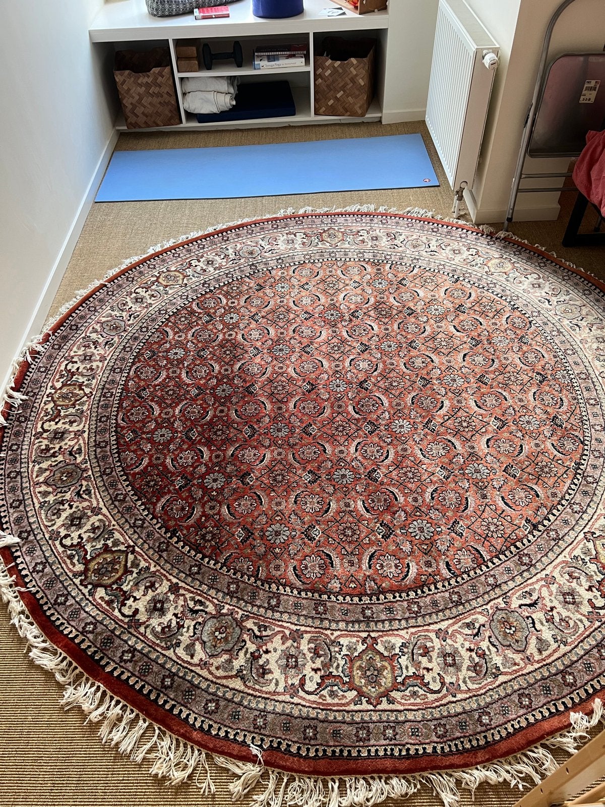 Handgeknoopt Perzisch Bidjar Tapijt – 245cm  met certificaat, Ophalen, Gebruikt, Rond, 200 cm of meer