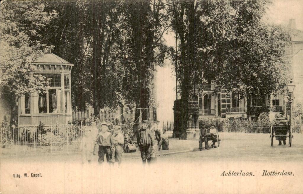 Rotterdam - Achterlaan - Villa en kiosk, Ophalen of Verzenden, Voor 1920, Gelopen, Zuid-Holland