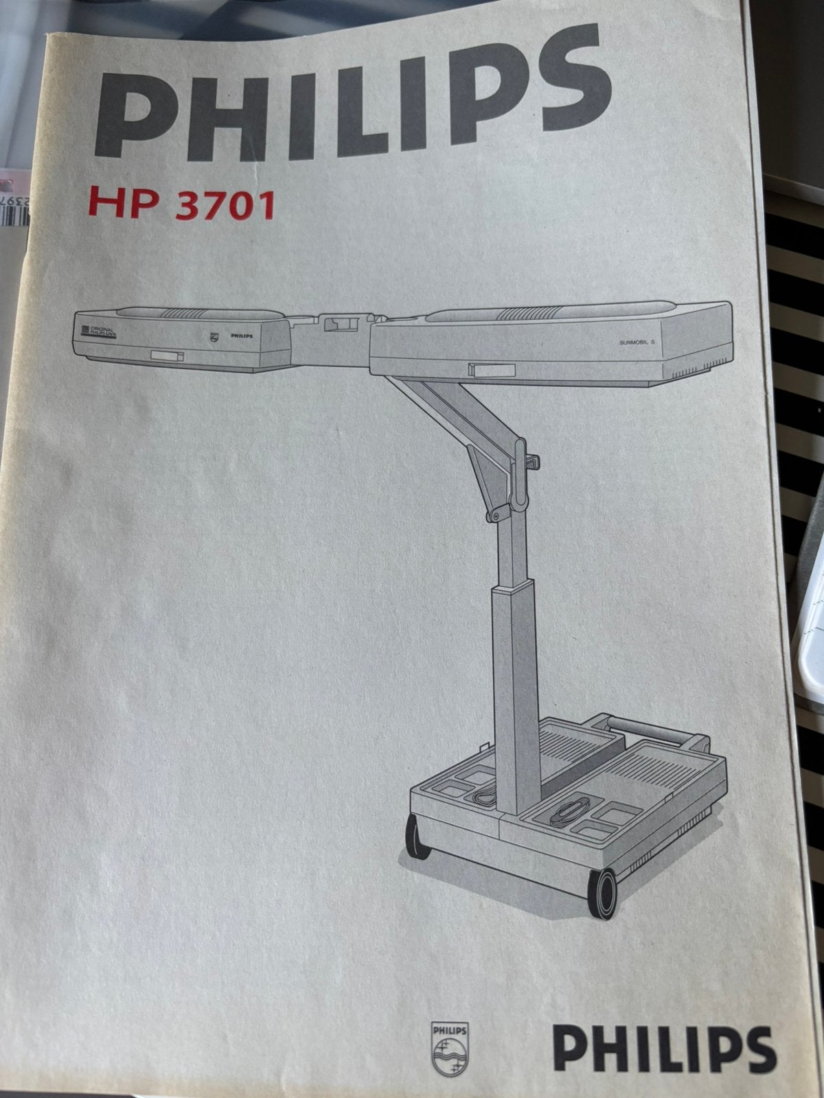 Philips inklapbare sunmobil, Witgoed en Apparatuur, Ophalen, Gebruikt, Zonnebank enkelzijdig, Minder dan 10 lampen