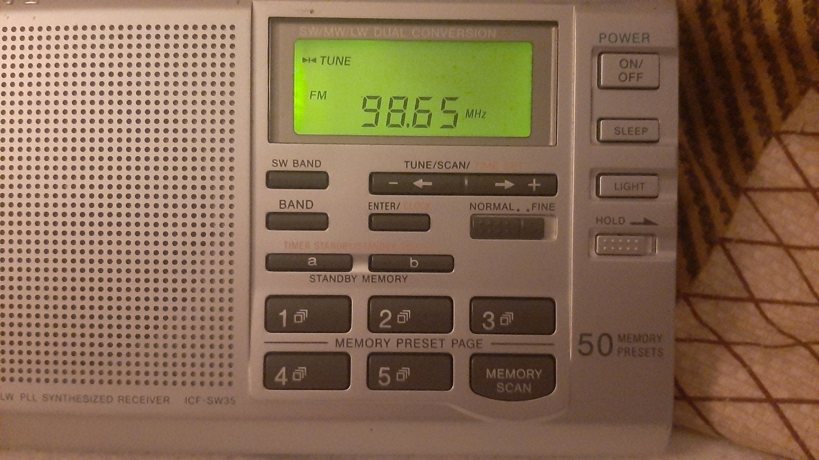 Sony ICF-SW35 Wereldontvanger - FM Stereo/SW/MW/LW, Ophalen of Verzenden, Zo goed als nieuw, Wereldontvanger