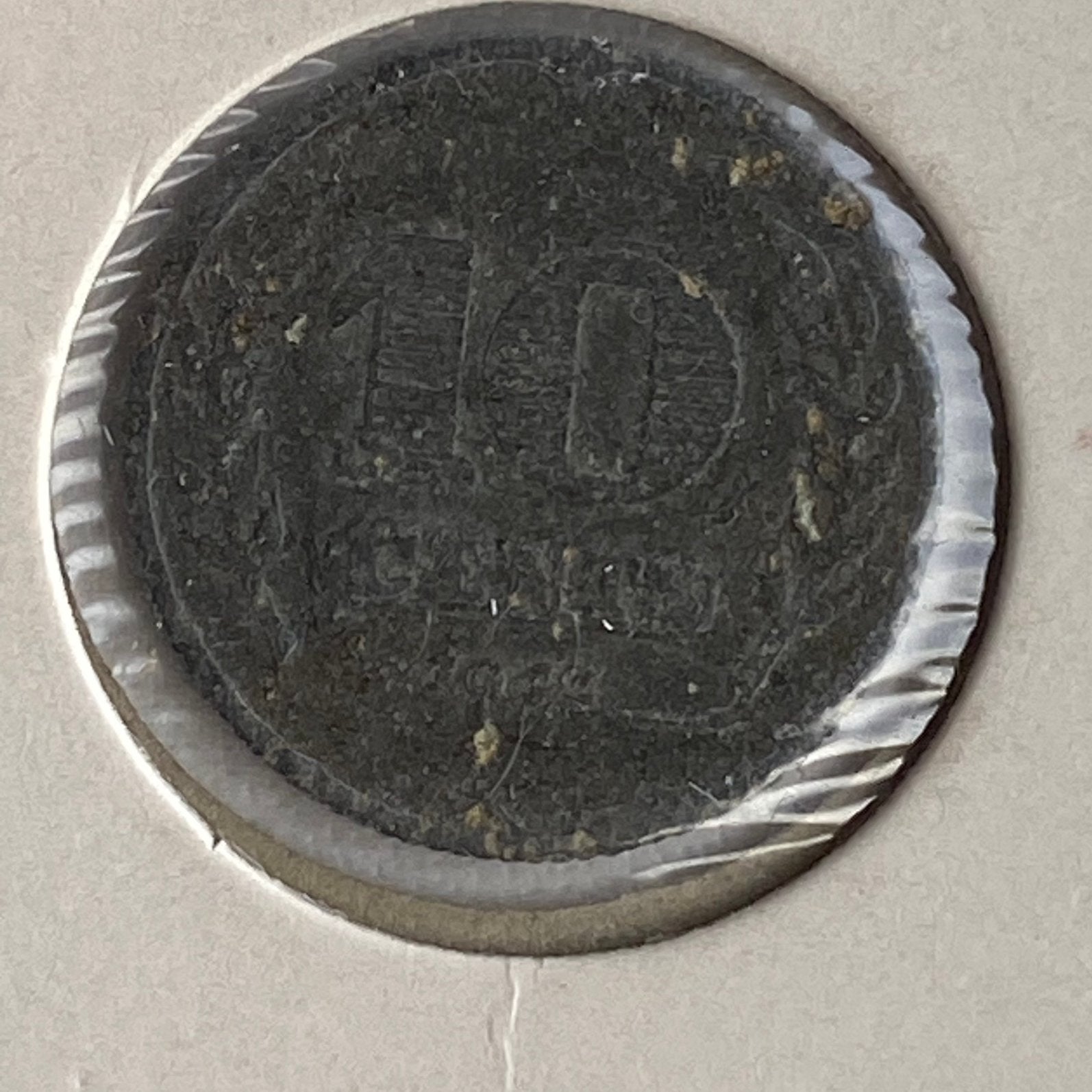 10 Cent Zink / Zinken dubbeltje uit 1942 van Wilhelmina, Verzenden, Koningin Wilhelmina, 10 cent, Losse munt