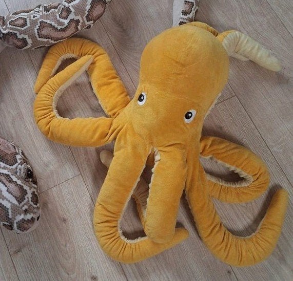 IKEA grote octopus knuffel, Ophalen, Overige typen, Zo goed als nieuw, Middelgroot (20 tot 80 cm)