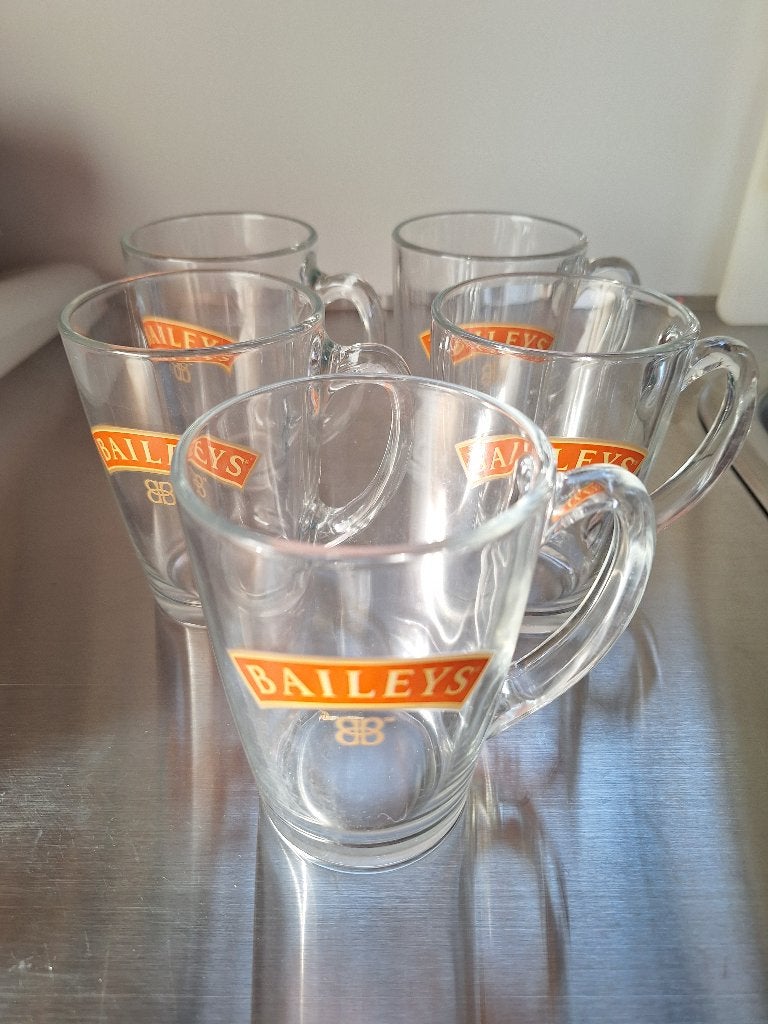 BAILEYS glazen, rode logo 5 stuks, Verzamelen, Glas en Borrelglaasjes, Ophalen of Verzenden, Zo goed als nieuw, Overige typen
