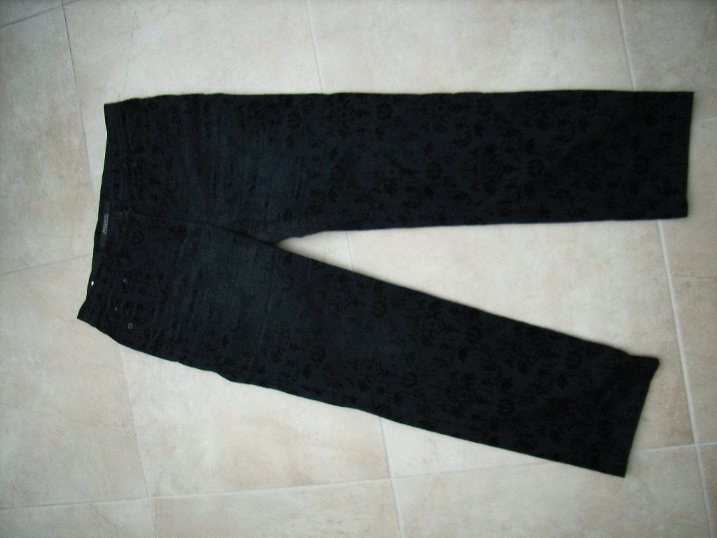 zgan. zwarte ZERRES jeans 5 pocketmodel barokprint maat 40, Maat 38/40 (M), Zwart, Ophalen of Verzenden, Zo goed als nieuw