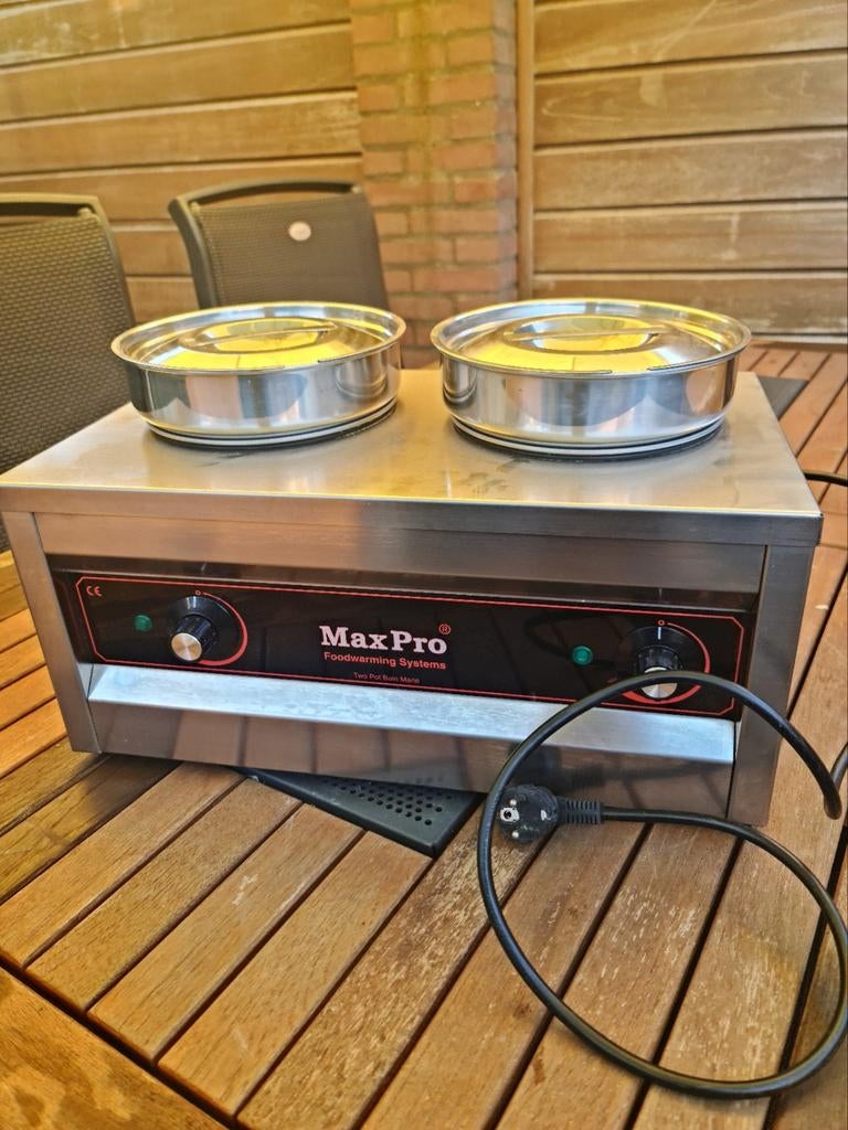 MaxPro Foodwarmer met 2 Potten - Topkwaliteit!, Ophalen, Gebruikt