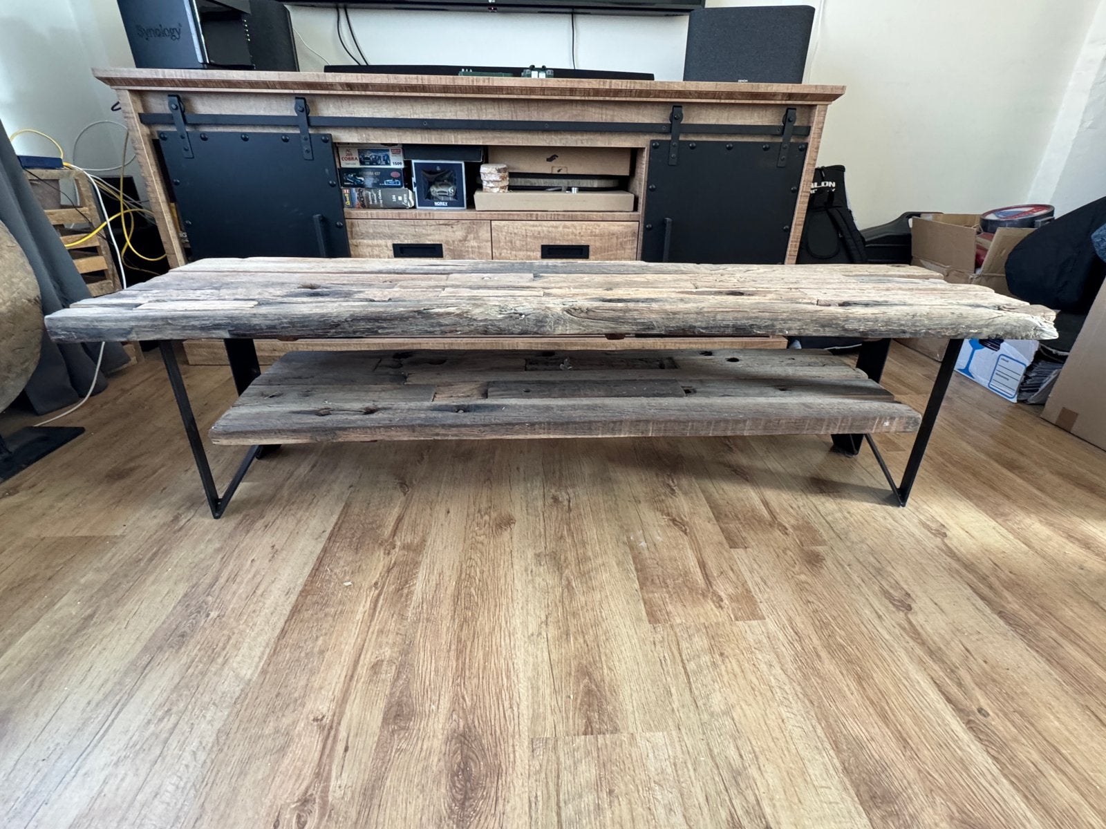 Gave tafel van mooi oud hout, Huis en Inrichting, Ophalen, Zo goed als nieuw, Rechthoekig, 50 tot 100 cm