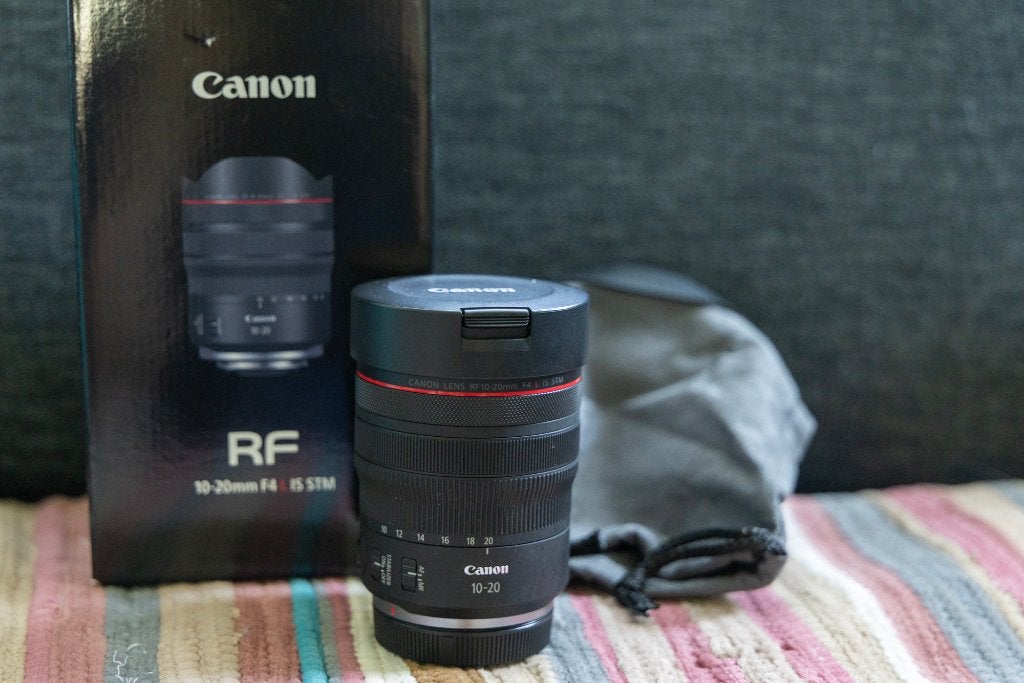 Canon RF 10-20mm F/4 L IS STM, Audio, Tv en Foto, Beschermhoes/tas, Canon, Canon RF, Zo goed als nieuw