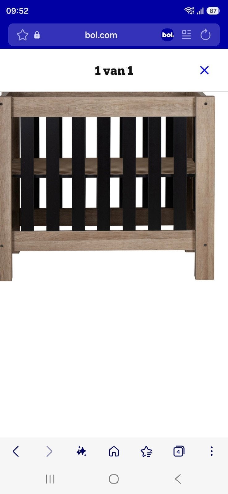 Box Brian - Houten box met spijlen, Ophalen, Gebruikt, Minder dan 140 cm, Minder dan 70 cm