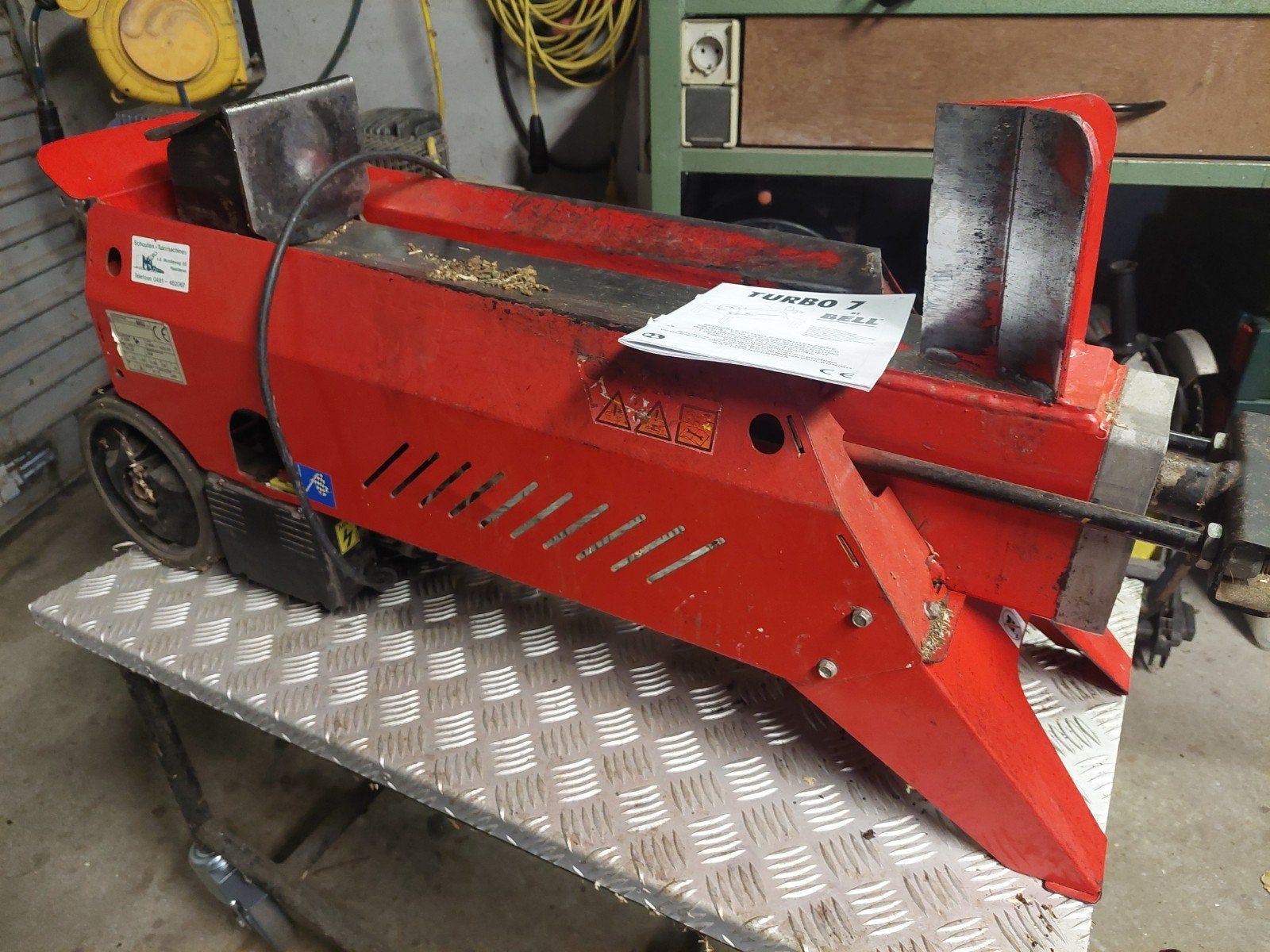 Houtklover Bell Turbo 7, Tuin en Terras, Kloofmachines, Ophalen, Gebruikt, Turbo, Liggend