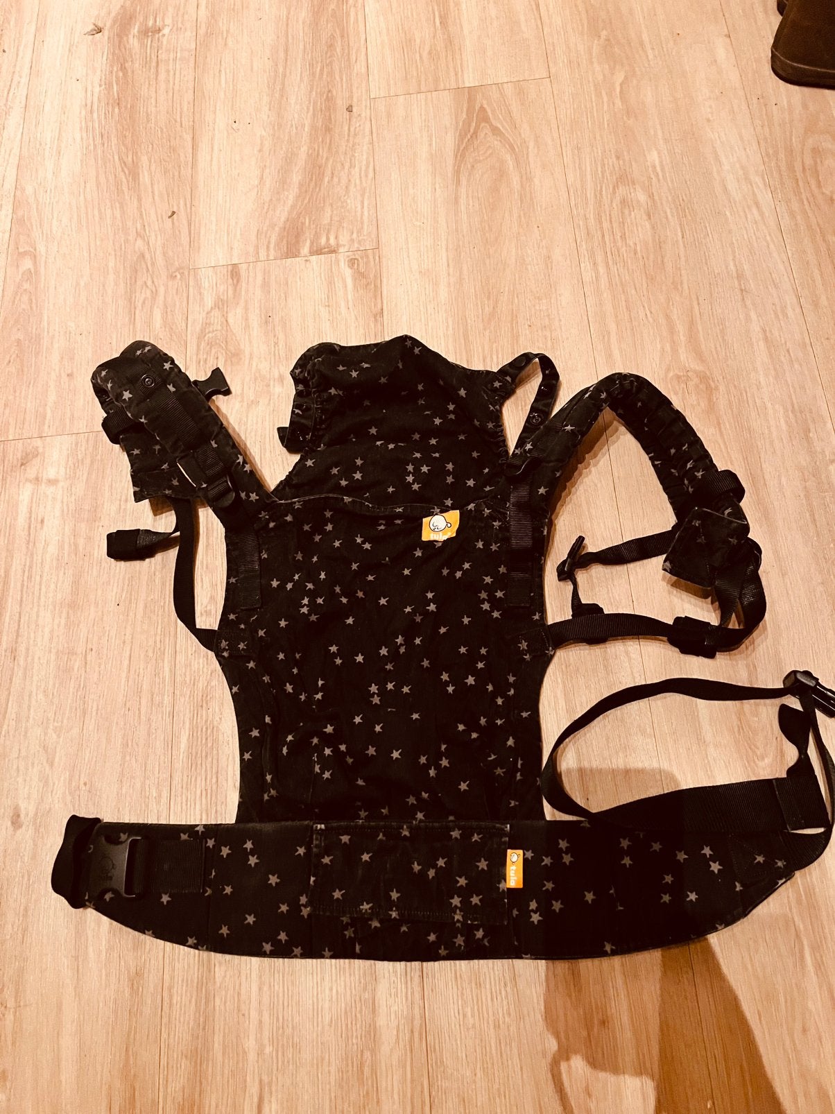Tula drager zwart met sterren (discover), Overige merken, Gebruikt, Buik of Rug, Ophalen of Verzenden
