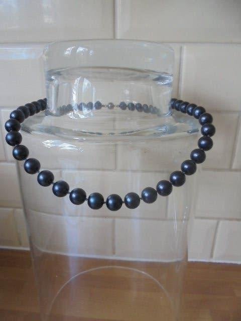 Parel ketting blauw sluiting magneet, Ophalen of Verzenden, Zo goed als nieuw, Blauw, Overige materialen