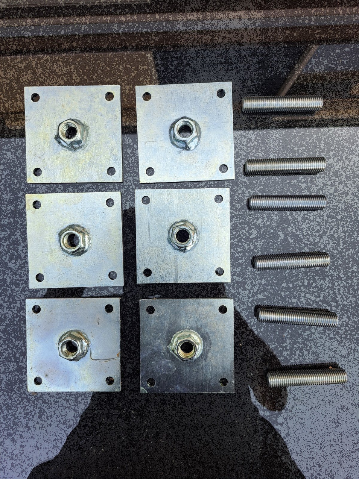 montage platen M16 + Draad einden M16 x  70, Ophalen, Nieuw, 50 tot 100 mm