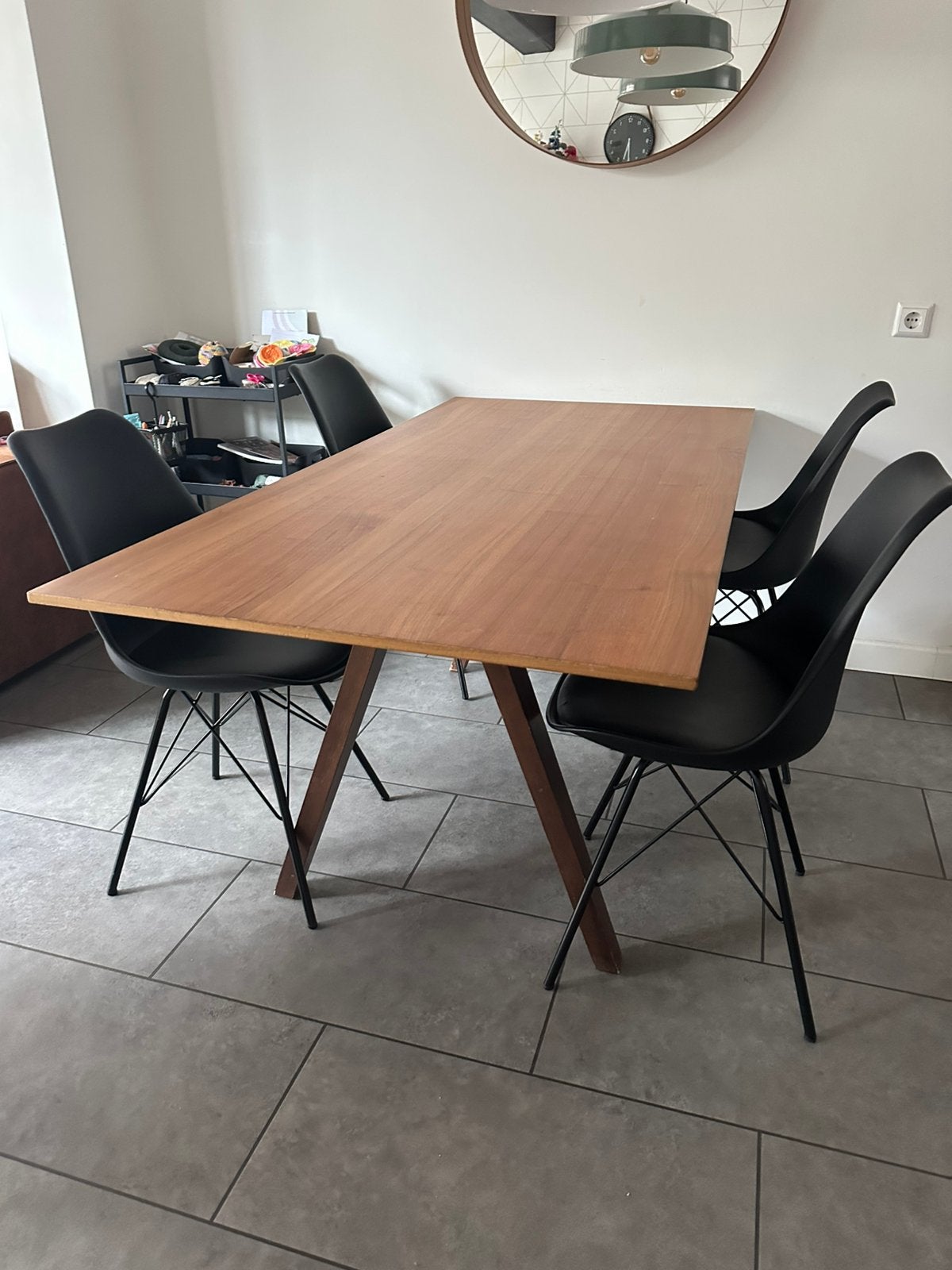 Eettafel, Ophalen, Gebruikt, 50 tot 100 cm, 150 tot 200 cm