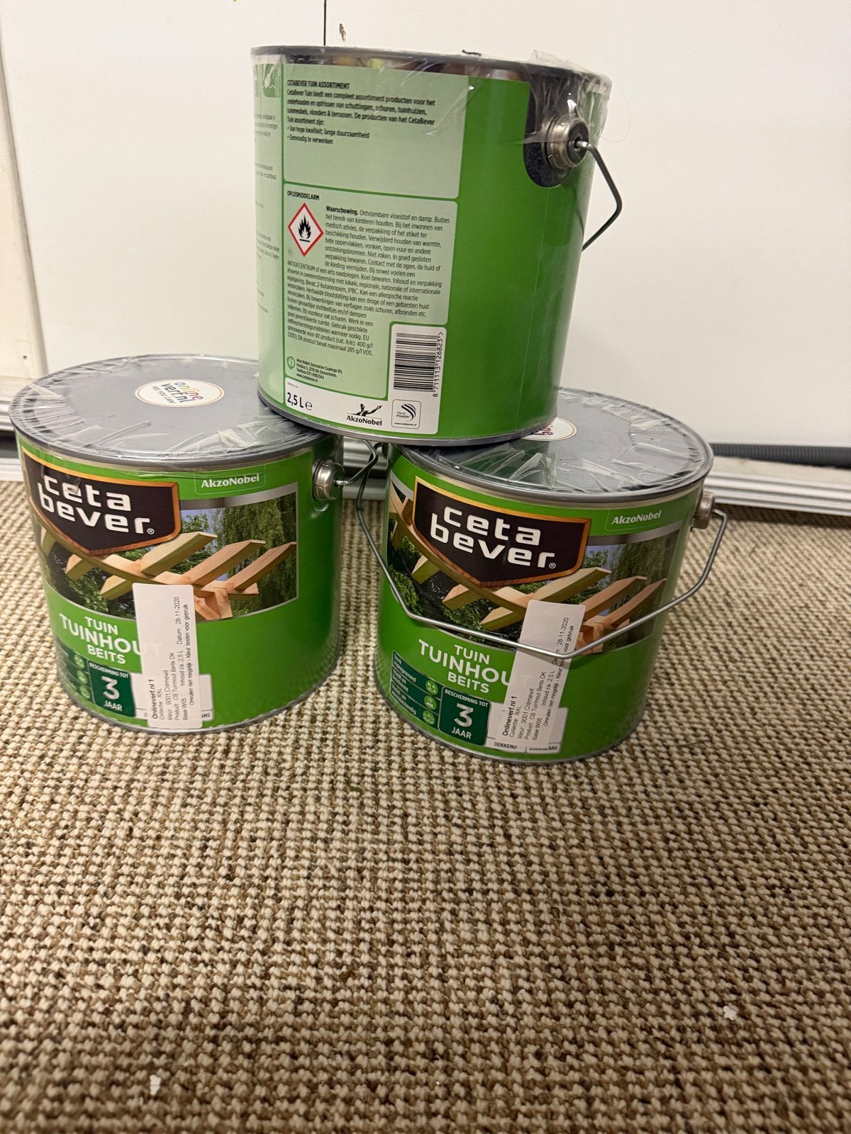CetaBever Tuinhout Beits - 2.5L, 5 tot 10 liter, Wit, Nieuw, Beits