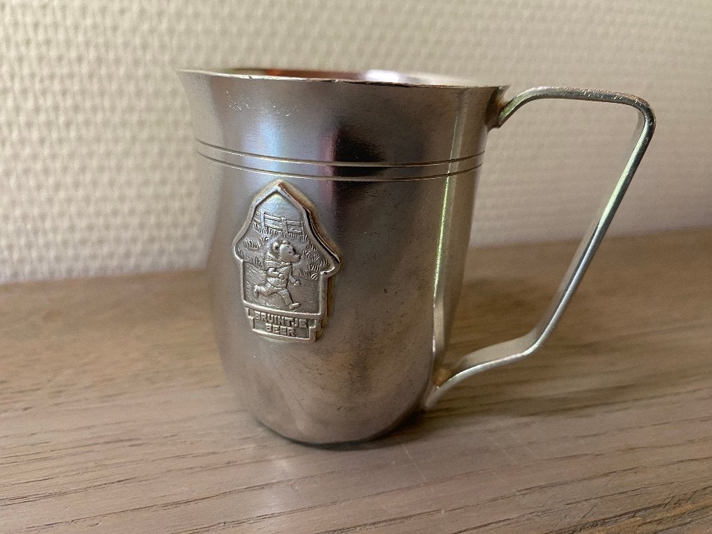 Luxe verzilverde Sola 100 kinderbeker – Bruintje Beer, Ophalen of Verzenden