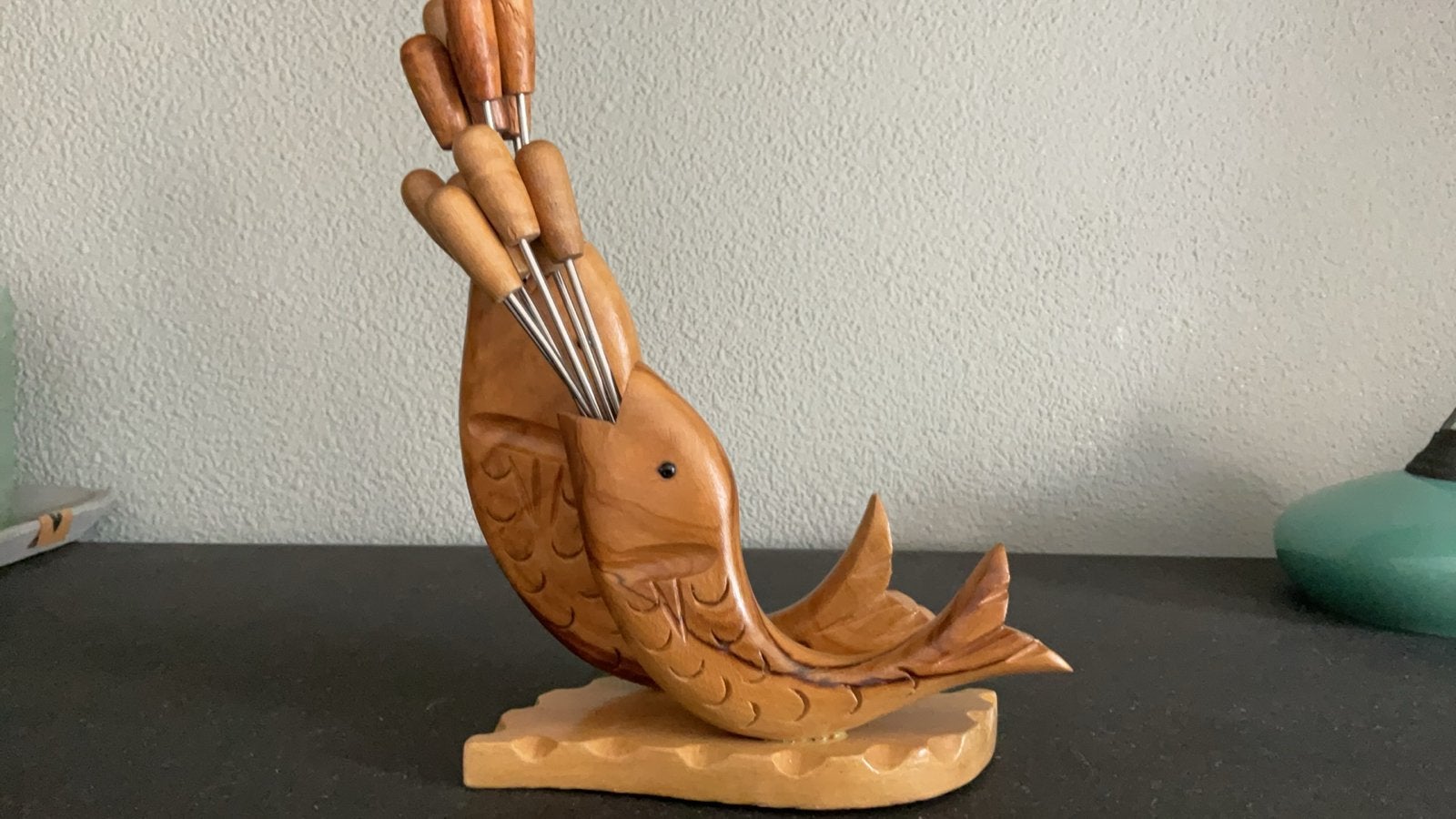 Houten Vissen Prikkers Set - Vintage Design, Ophalen of Verzenden