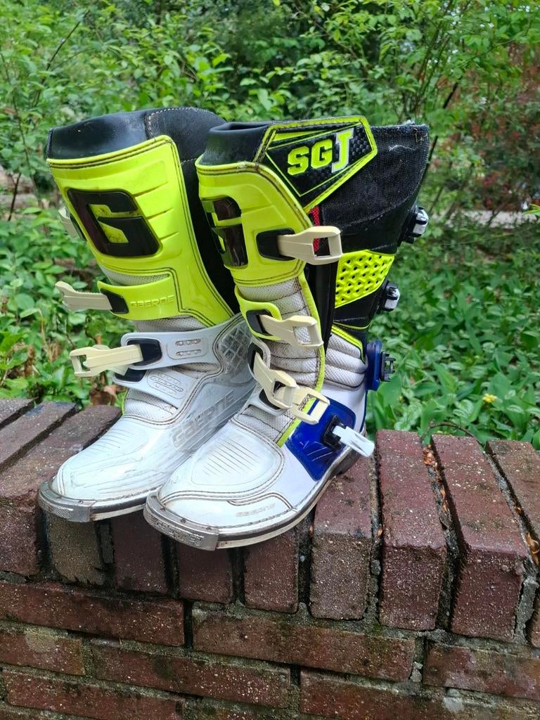 Gaerne SG1 Motorcrosslaarzen - Wit/Geel/Blauw, Motoren, Heren, Ophalen of Verzenden, Gaerne, Laarzen