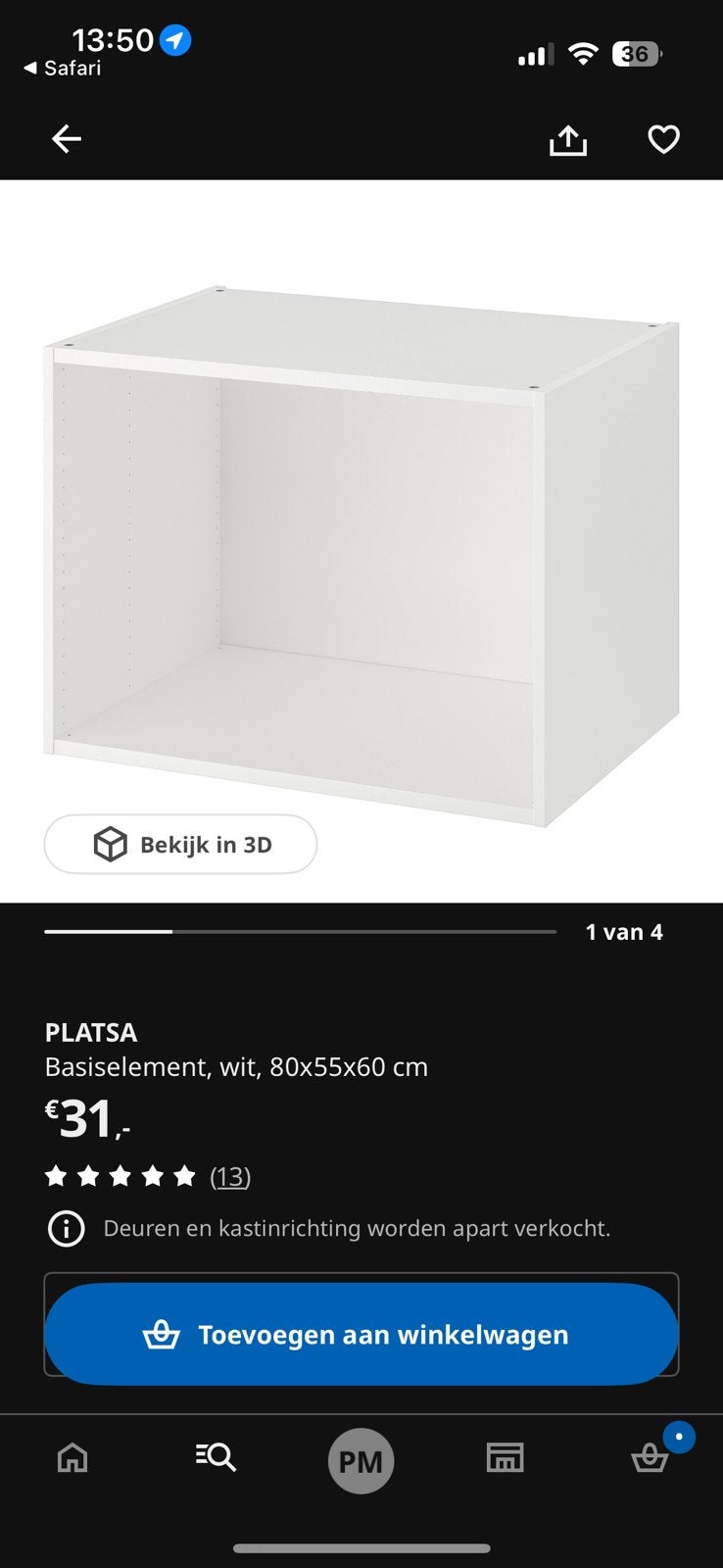 GEZOCHT Platsa kast 80x60x55, Ophalen, Zo goed als nieuw