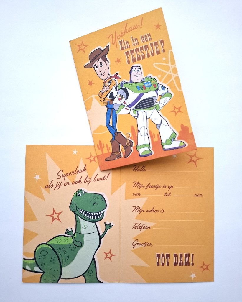 Uitnodiging-kaarten voor Disney kinderfeestje - jongen, Verzamelen, Ophalen of Verzenden, Overige figuren, Nieuw, Papier, Kaart of Schrift