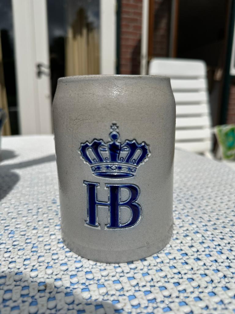 Vintage HB Bierpul - Hofbräu München - 0,5L, Ophalen of Verzenden