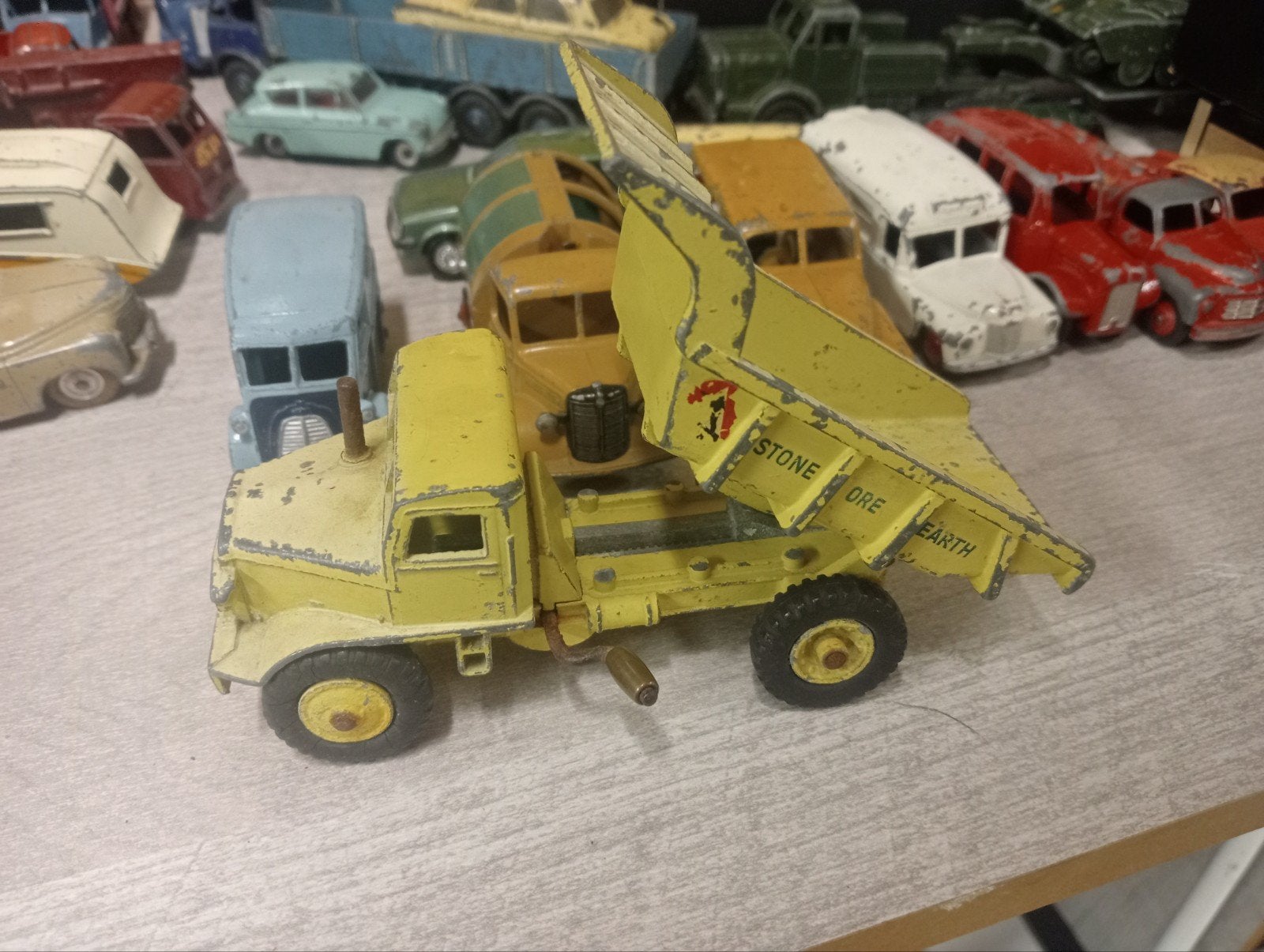 dinky toys 965 Euclid rear dumper, Ophalen of Verzenden, Gebruikt, Dinky Toys