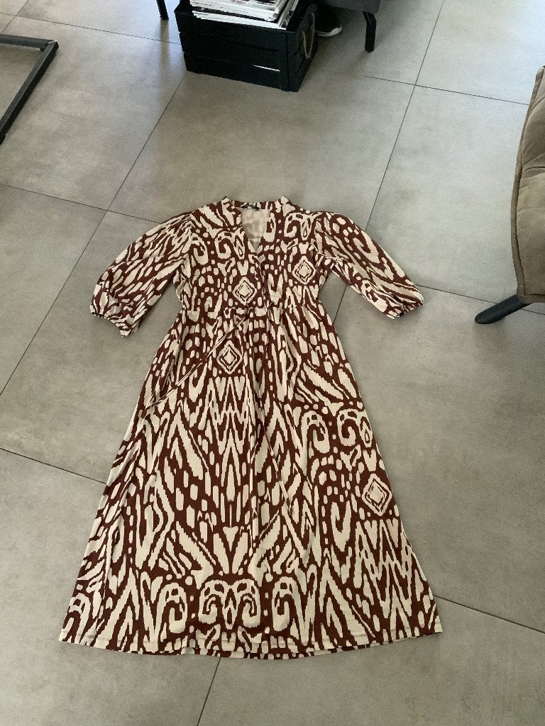 Jurk Lady Day maat m., Kleding | Dames, Jurken, Zo goed als nieuw, Maat 38/40 (M), Meerkleurig, Onder de knie, Ophalen of Verzenden