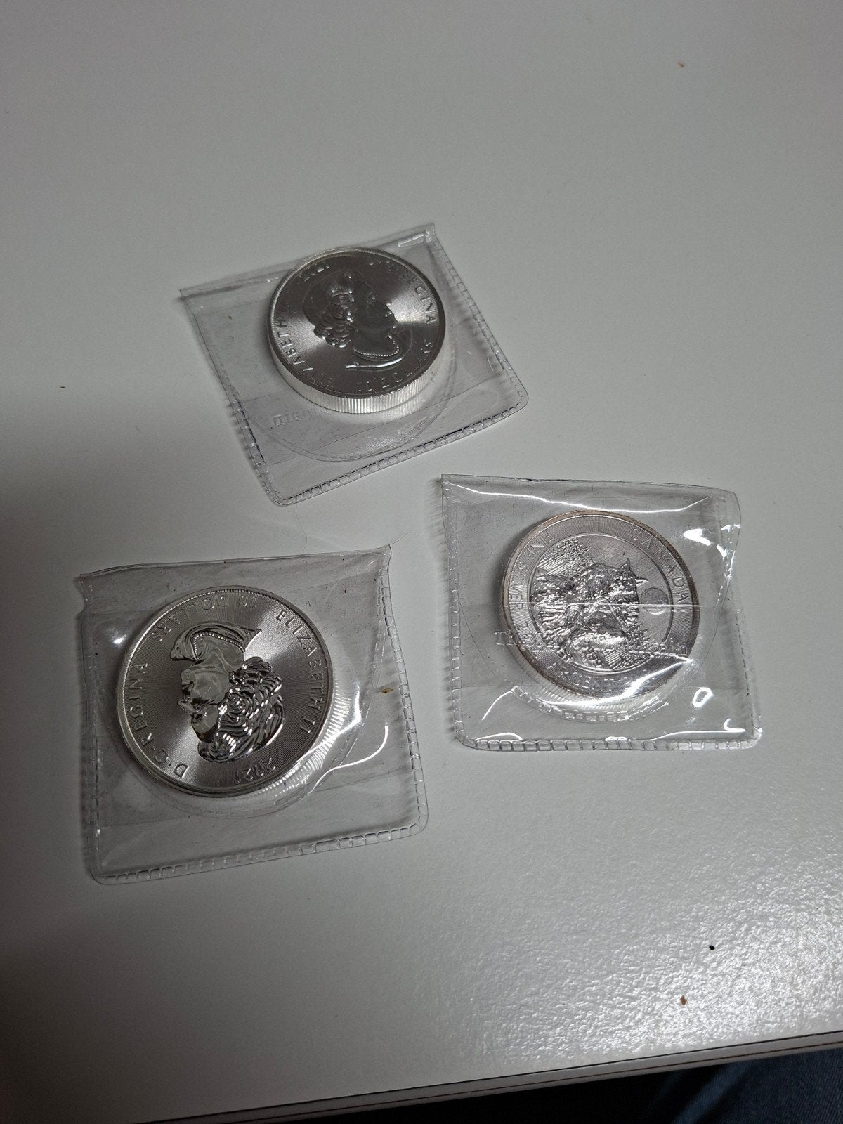 6 troy ounce zilveren munten (3 x 2 troy ounce), Ophalen of Verzenden, Zilver