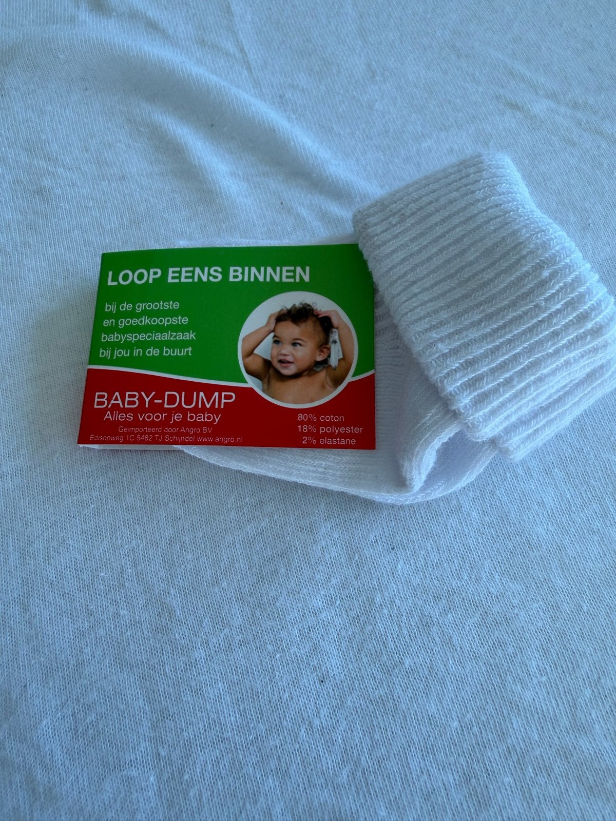Nieuwe witte baby sokjes - zacht en comfortabel, Ophalen of Verzenden, Nieuw, Jongetje of Meisje, Sokjes