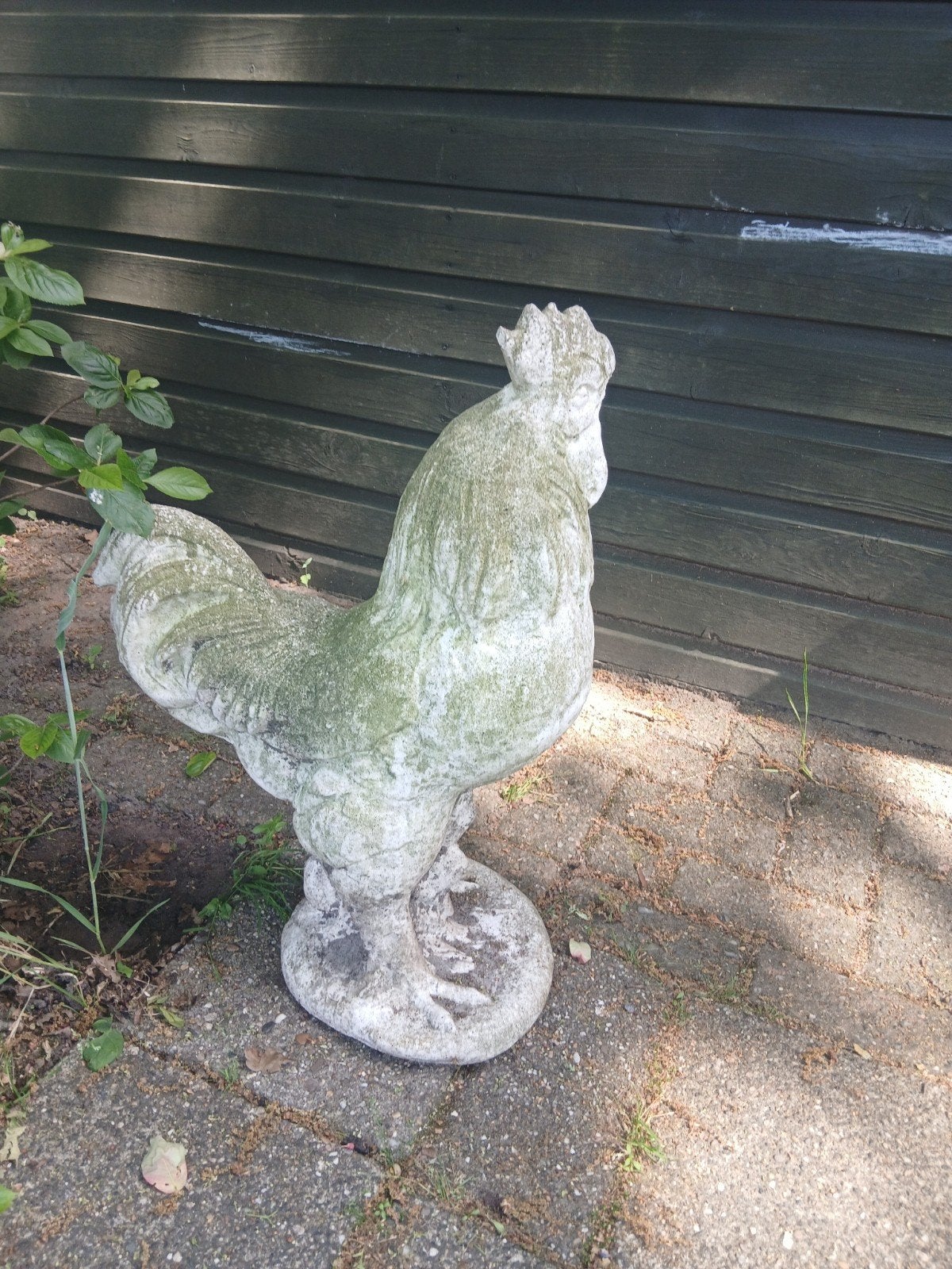 Tuinbeeld haan, Ophalen, Gebruikt, Beton, Dierenbeeld