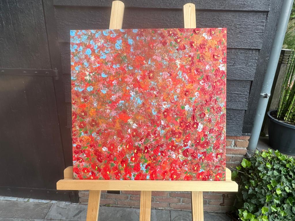 Lente schilderij acryl op linnen, Ophalen of Verzenden