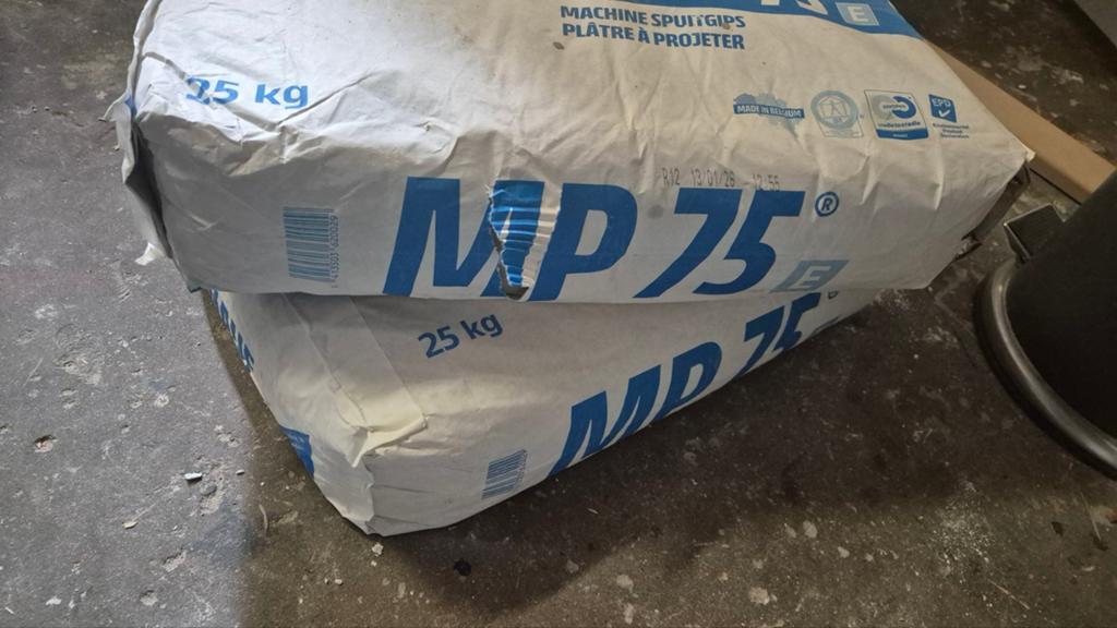 Knauf Machinespuitgips MP 75 - 2 zakken van 25 kg, Ophalen, Nieuw