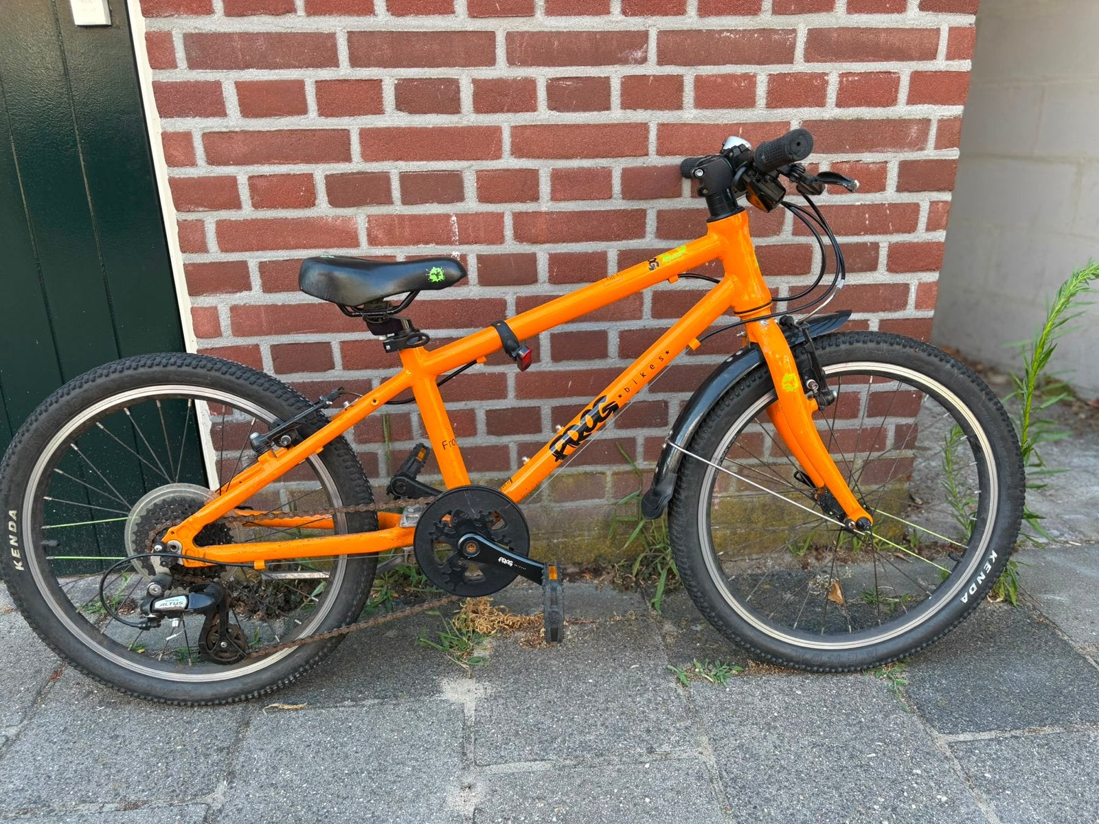 Frog 55 Kinderfiets - 20 inch - Oranje, Ophalen, Gebruikt, Velgrem, 20 inch of meer