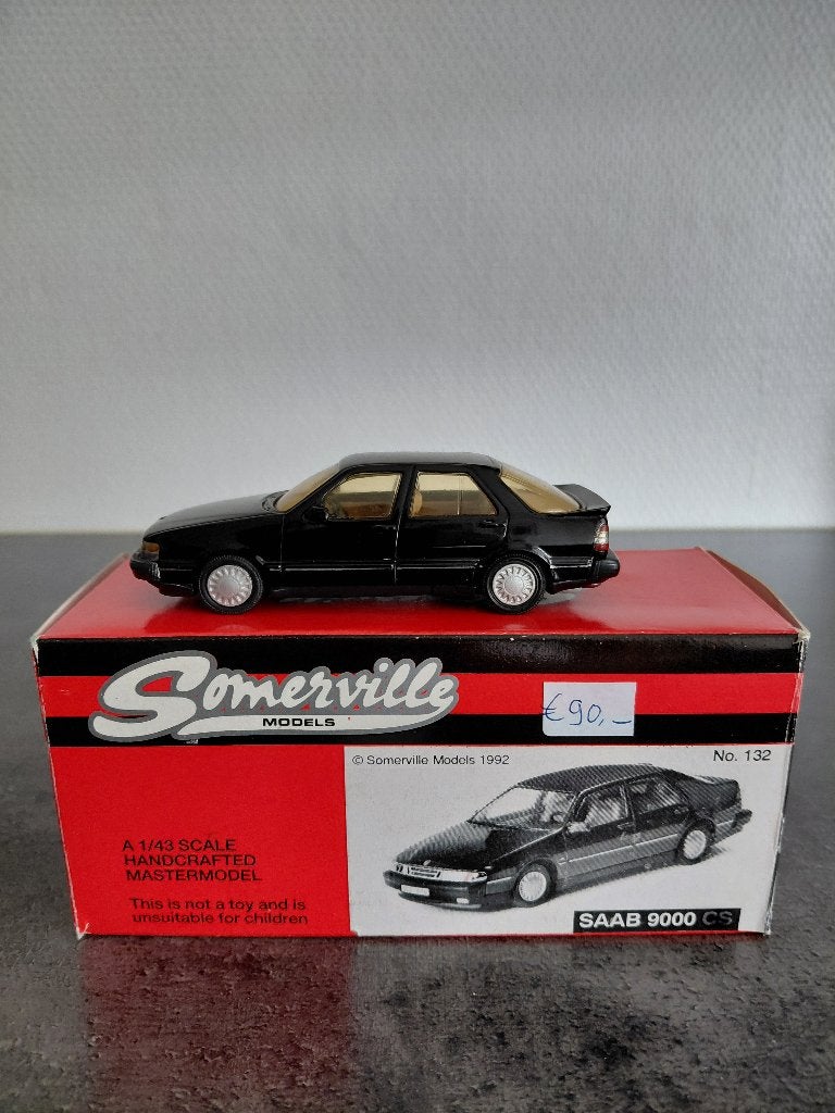 Somerville Models Saab 9000  - Zwart (1992), Hobby en Vrije tijd, Modelauto's | 1:43, Ophalen of Verzenden, Zo goed als nieuw