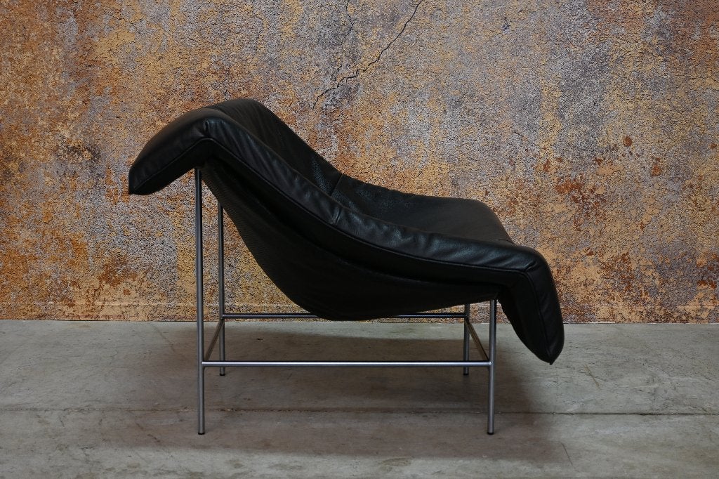 ZGAN unieke zwarte leren Montis Butterfly design fauteuil, Montis, Montis, 75 tot 100 cm, Ophalen of Verzenden