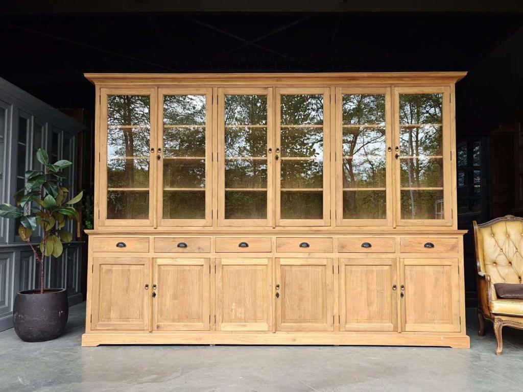 314cm brede buffetkast | Massief teakhouten winkelkast #6468, Niet ingevuld, Gebruikt, Met deur(en), 200 cm of meer