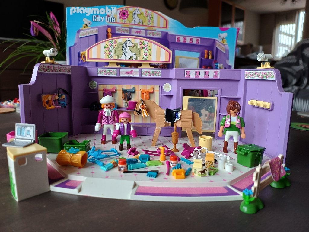 Playmobil 9401 Ruitersport winkel, Ophalen of Verzenden, Zo goed als nieuw, Complete set