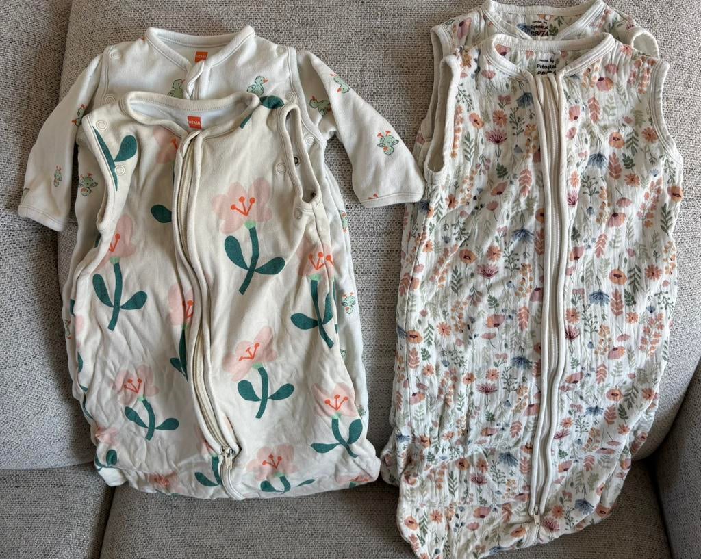 5x Baby slaapzakken maat 50-62 en 68-80, Ophalen of Verzenden, Zo goed als nieuw, Minder dan 70 cm, Slaapzak
