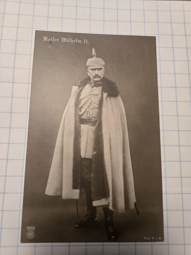 Wilhelm II Keizer met Cape, Ophalen of Verzenden, Voor 1920, Ongelopen, Duitsland