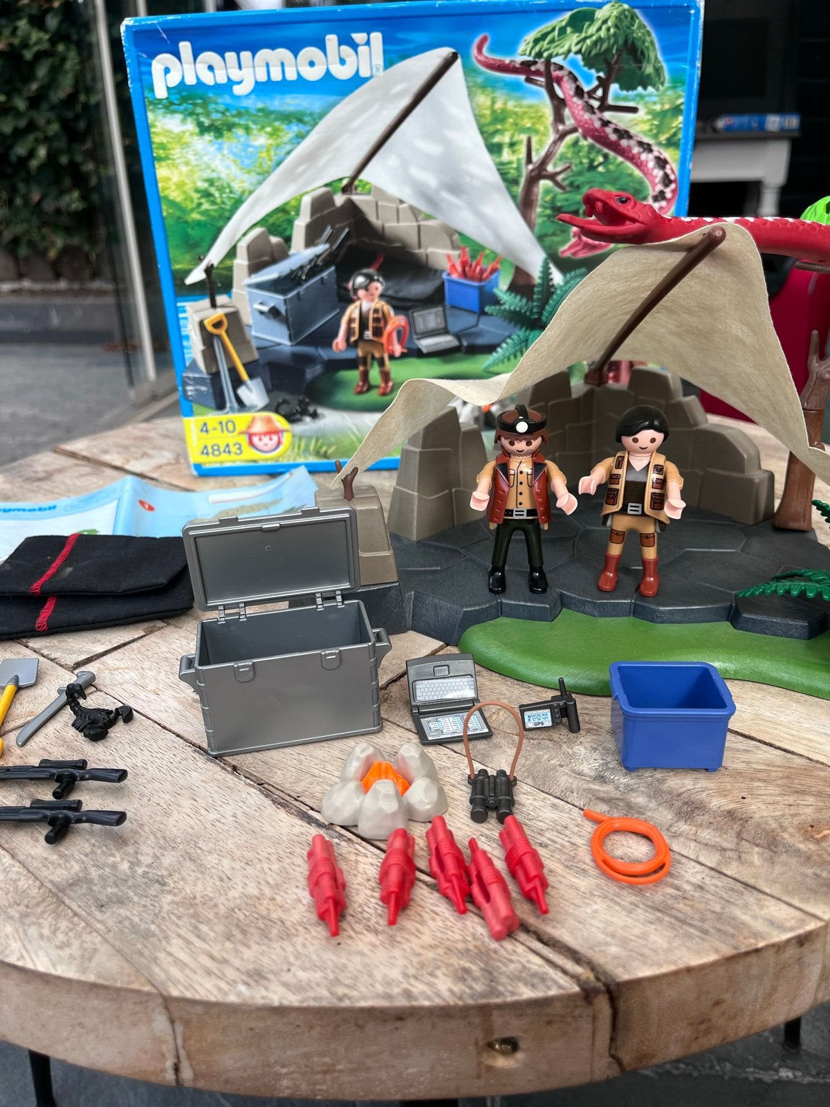 Playmobil 4843 Dino Onderzoekskamp met 2 Figuren en Accessoi, Kinderen en Baby's, Gebruikt, Complete set, Overige typen, Ophalen of Verzenden