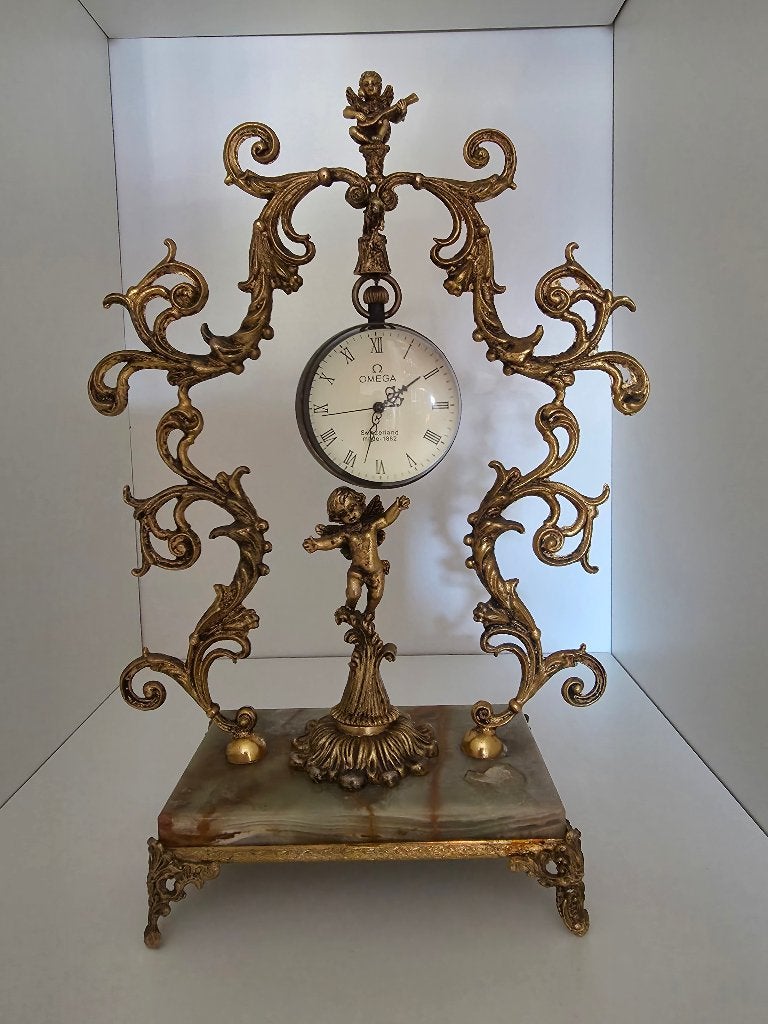 antieke glazen Omega ronde bol horloge, werkt uitstekend, Overige materialen, Zakhorloge, 1930 tot 1960, Ophalen of Verzenden