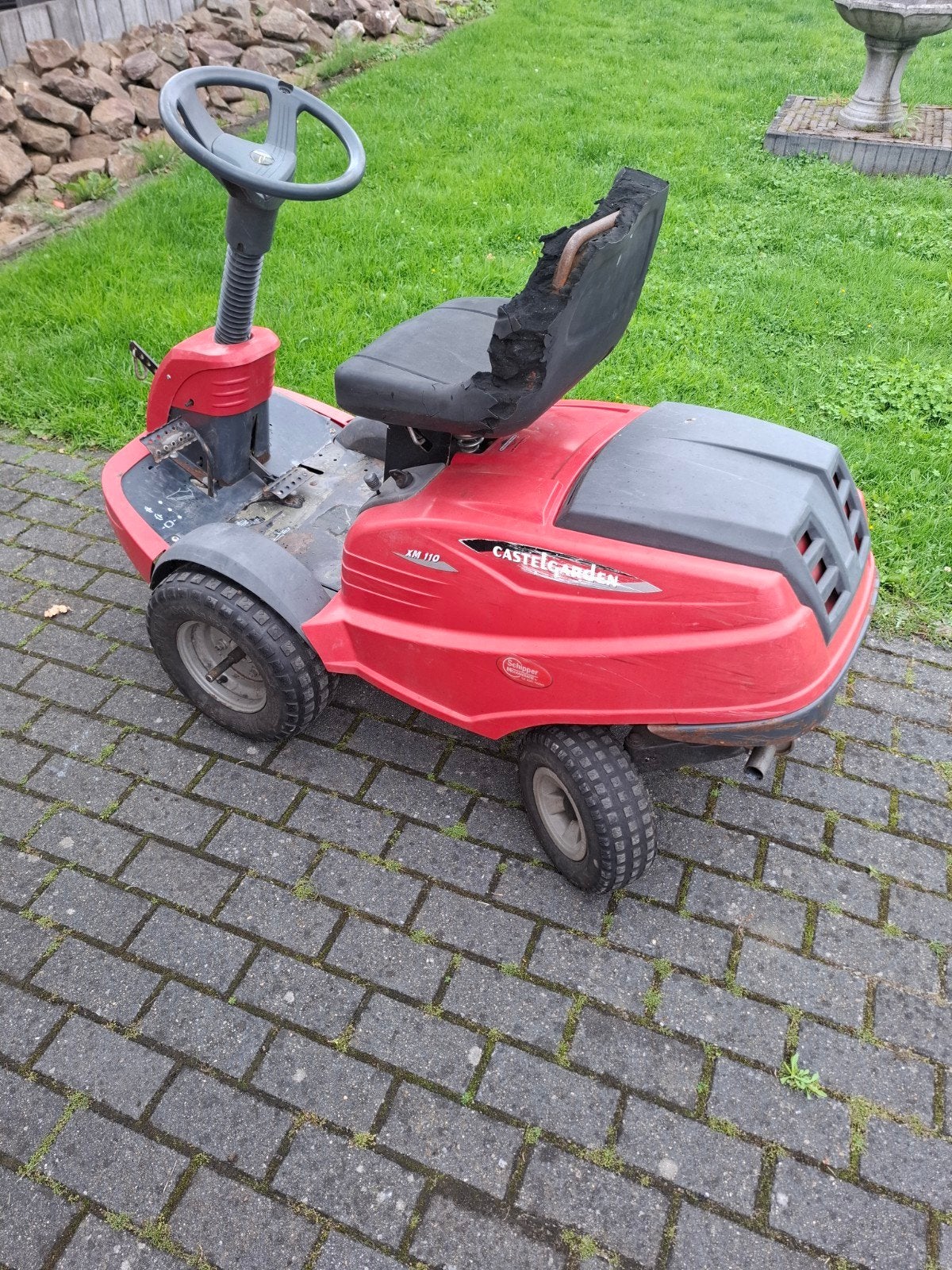 Castelgarden xm 110 voor onderdelen, Ophalen, Gebruikt