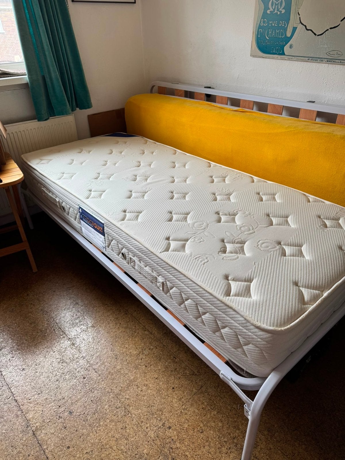 Logeerbed met onderschuifbed - om te bouwen tot tweepersoons, Huis en Inrichting, Ophalen, Gebruikt, 90 cm, Wit