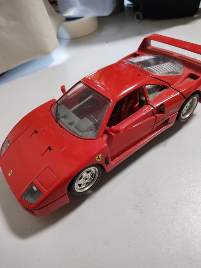 Bburago Ferrari F40 1:18 Modelauto Rood, Hobby en Vrije tijd, Modelauto's | 1:18, Ophalen, Burago, B, B